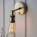 Endon 97245 Hal 1lt Wall Antique brass plate 10W LED E27 (Required) - westbasedirect.com