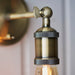 Endon 97245 Hal 1lt Wall Antique brass plate 10W LED E27 (Required) - westbasedirect.com