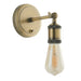 Endon 97245 Hal 1lt Wall Antique brass plate 10W LED E27 (Required) - westbasedirect.com