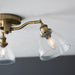 Endon 97247 Hansen 3lt Semi flush Antique brass plate & clear glass 3 x 7W LED E14 (Required) - westbasedirect.com