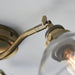 Endon 97247 Hansen 3lt Semi flush Antique brass plate & clear glass 3 x 7W LED E14 (Required) - westbasedirect.com