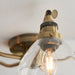 Endon 97248 Hansen 5lt Semi flush Antique brass plate & clear glass 5 x 7W LED E14 (Required) - westbasedirect.com