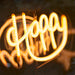 Endon 97399 Happy 1lt Accessory Amber lustre glass 2W LED E27 Warm White - westbasedirect.com