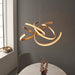 Endon 97614 Lorenzo 4lt Pendant Satin gold paint & clear acrylic 4 x 12W LED tape module (SMD 2835) Warm White - westbasedirect.com