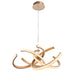 Endon 97614 Lorenzo 4lt Pendant Satin gold paint & clear acrylic 4 x 12W LED tape module (SMD 2835) Warm White - westbasedirect.com