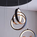 Endon 97625 Cosma 8lt Pendant Textured black & white silicone 8 x 13.62W LED tape module (SMD 2835) Warm White - westbasedirect.com