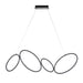 Endon 97628 Ovals 4lt Pendant Textured black & white silicone 4 x 10.75W LED tape module (SMD 2835) Warm White - westbasedirect.com