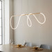 Endon 97629 Attalea 1lt Pendant Satin gold paint & white silicone 43.7W LED tape module (SMD 2835) Warm White - westbasedirect.com