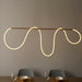 Endon 97629 Attalea 1lt Pendant Satin gold paint & white silicone 43.7W LED tape module (SMD 2835) Warm White - westbasedirect.com