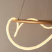 Endon 97631 Attalea 1lt Pendant Satin gold paint & white silicone 43.7W LED tape module (SMD 2835) Warm White - westbasedirect.com