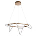 Endon 97631 Attalea 1lt Pendant Satin gold paint & white silicone 43.7W LED tape module (SMD 2835) Warm White - westbasedirect.com