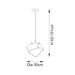 Endon 97654 Rock 1lt Pendant Chrome metallic glass & chrome plate 10W LED E27 (Required) - westbasedirect.com