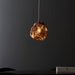 Endon 97655 Rock 1lt Pendant Copper metallic glass & chrome plate 10W LED E27 (Required) - westbasedirect.com