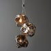 Endon 97657 Rock 3lt Pendant Chrome metallic glass & chrome plate 3 x 10W LED E27 (Required) - westbasedirect.com