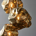 Endon 97660 Rock 3lt Pendant Bronze metallic glass & chrome plate 3 x 10W LED E27 (Required) - westbasedirect.com