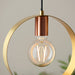 Endon 97664 Hoop 1lt Pendant Brushed brass, nickel & copper plate 10W LED E27 (Required) - westbasedirect.com