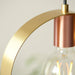 Endon 97664 Hoop 1lt Pendant Brushed brass, nickel & copper plate 10W LED E27 (Required) - westbasedirect.com