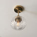 Endon 97684 Addington 1lt Semi flush Antique brass plate & clear ribbed glass 10W LED E27 (Required) - westbasedirect.com