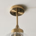 Endon 97684 Addington 1lt Semi flush Antique brass plate & clear ribbed glass 10W LED E27 (Required) - westbasedirect.com