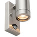 Saxby 97821 Odyssey PIR 2lt wall IP44 7W Brushed stainless steel & clear glass 2 x 7W LED GU10 (Required) - westbasedirect.com