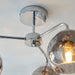 Endon 97971 Dimple 3lt Semi flush Chrome plate & smoked mirror glass 3 x 7W LED E14 (Required) - westbasedirect.com