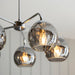 Endon 97972 Dimple 5lt Pendant Chrome plate & smoked mirror glass 5 x 7W LED E14 (Required) - westbasedirect.com