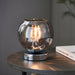 Endon 97976 Dimple 1lt Table Chrome plate & smoked mirror glass 7W LED E14 (Required) - westbasedirect.com