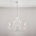 Endon 308-8-4CL Clarence 12lt Pendant Clear acrylic & chrome plate 12 x 60W E14 candle (Required) - westbasedirect.com