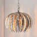 Endon 98044 Delphine 1lt Pendant Silver leaf 10W LED E27 (Required) - westbasedirect.com