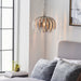 Endon 98044 Delphine 1lt Pendant Silver leaf 10W LED E27 (Required) - westbasedirect.com