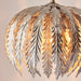 Endon 98044 Delphine 1lt Pendant Silver leaf 10W LED E27 (Required) - westbasedirect.com