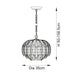 Endon 98044 Delphine 1lt Pendant Silver leaf 10W LED E27 (Required) - westbasedirect.com