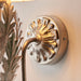 Endon 98049 Delphine 1lt Wall Silver leaf & ivory cotton fabric 6W LED E14 (Required) - westbasedirect.com