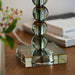 Endon 98067 Adelie 1lt Table Grey green tinted crystal glass & bright nickel plate 7W LED E14 (Required) - westbasedirect.com