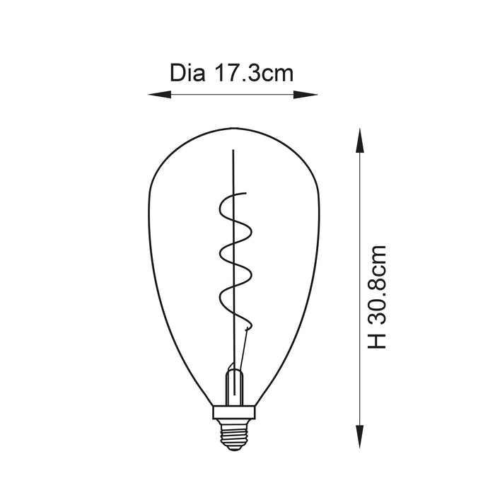 Endon 98082 Wisp 1lt Accessory Smoked glass 4W LED E27 Warm White - westbasedirect.com