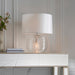 Endon 98086 Westcombe 2lt Table Ribbed bubble glass & vintage white fabric 10W LED E27 & 7W LED E14 (Required) - westbasedirect.com