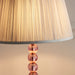 Endon 98106 Adelie 1lt Table Blush crystal glass & bright nickel plate 7W LED E14 (Required) - westbasedirect.com