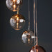 Endon 98113 Paloma 6lt Pendant Chrome plate with chrome, copper, gold & clear glass 6 x 3W LED G9 (Required) - westbasedirect.com