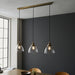 Endon 98114 Hansen 3lt Pendant Antique brass plate & clear glass 3 x 10W LED E27 (Required) - westbasedirect.com