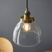 Endon 98114 Hansen 3lt Pendant Antique brass plate & clear glass 3 x 10W LED E27 (Required) - westbasedirect.com