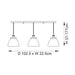 Endon 98114 Hansen 3lt Pendant Antique brass plate & clear glass 3 x 10W LED E27 (Required) - westbasedirect.com