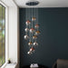 Endon 98115 Paloma 12lt Pendant Chrome plate with chrome, copper, gold & clear glass 12 x 3W LED G9 (Required) - westbasedirect.com