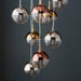 Endon 98115 Paloma 12lt Pendant Chrome plate with chrome, copper, gold & clear glass 12 x 3W LED G9 (Required) - westbasedirect.com