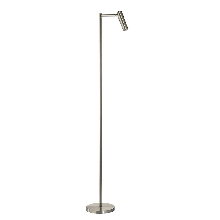 Endon 98116 Dedicated Reader 1lt Floor Satin nickel plate 4W LED (COB) Warm White - westbasedirect.com