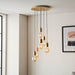 Endon 98136 Studio 6lt Pendant Soft gold paint 6 x 10W LED E27 (Required) - westbasedirect.com