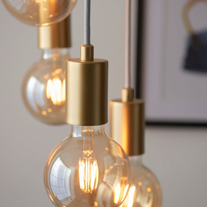 Endon 98136 Studio 6lt Pendant Soft gold paint 6 x 10W LED E27 (Required) - westbasedirect.com