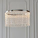 Endon 98150 Liliana 1lt Pendant Chrome plate & clear crystal glass 19.67W LED (SMD 2835) Warm White - westbasedirect.com