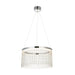 Endon 98150 Liliana 1lt Pendant Chrome plate & clear crystal glass 19.67W LED (SMD 2835) Warm White - westbasedirect.com