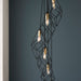 Endon 98151 Jaxon 6lt Pendant Matt black & gold effect plate 6 x 6W LED E14 (Required) - westbasedirect.com