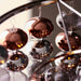 Endon 98152 Esme 3lt Pendant Chrome plated with grey tinted, chrome & copper plated glass  3 x 6W LED E14 (Required) - westbasedirect.com